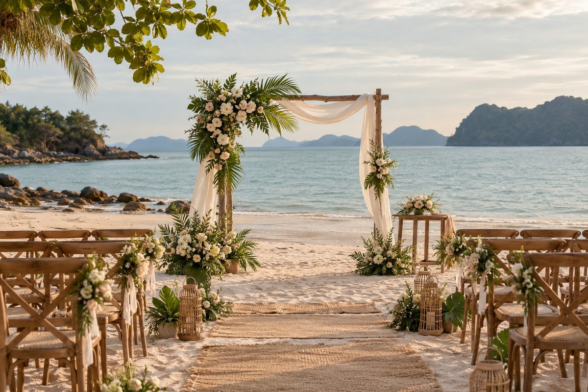 beach enchanting wedding decoration inspiration in Langkawi