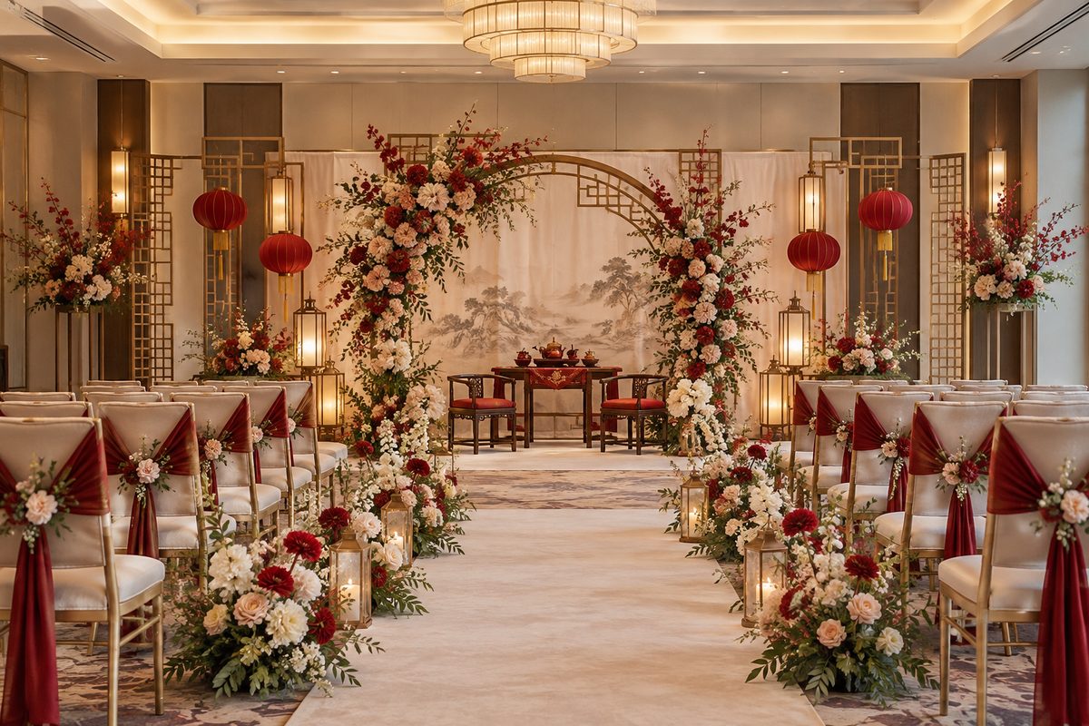 chinese classy wedding decoration inspiration in Langkawi