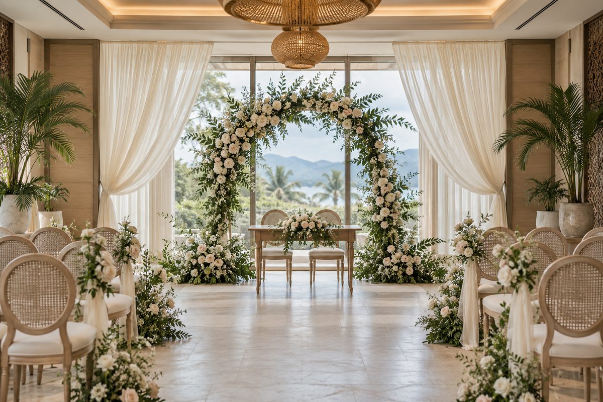 hall enchanting wedding decoration inspiration in Langkawi