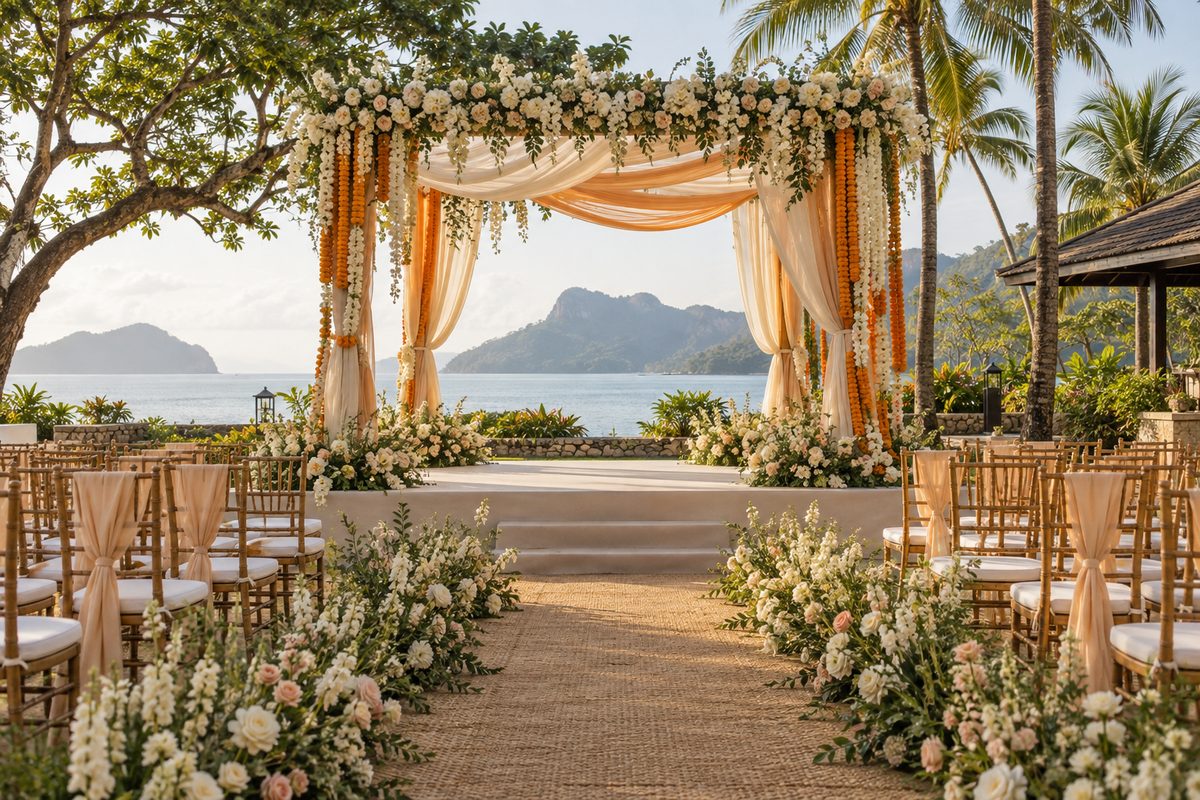 indian enchanting wedding decoration inspiration in Langkawi