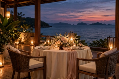 AI-created wedding inspiration &mdash; A Romantic Proposal in Langkawi: Flowers, Dinner and Photos